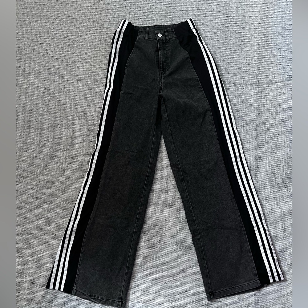 Black and White Striped Pants